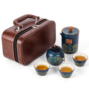 Flower Travel Tea Set with Luxury Bag
