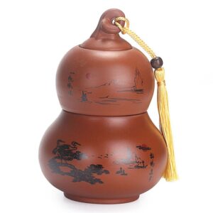 Gourd Shape Tea Caddy Loose Tea Tin Storage Canister