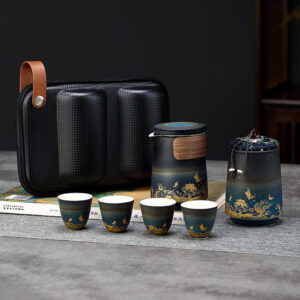 Fish Chinese Travel Gongfu Tea Set Free Customized