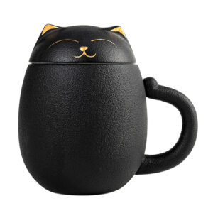 Cat Tea Mug with Infuser and Lid 12 OZ