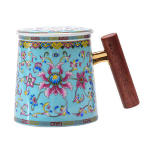 Flowers Travel Tea Mug with Infuser and Lid 16.7 OZ