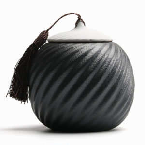 Twill Tea Caddy Loose Tea Tin Storage Canister