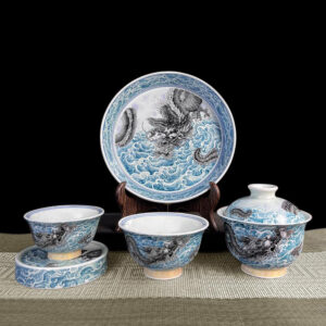 Jingdezhen Chinese Dragon Tea Set Porcelain 5 Pieces