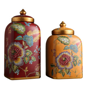 Luxury Tea Caddy Ceramic Loose Tea Tin