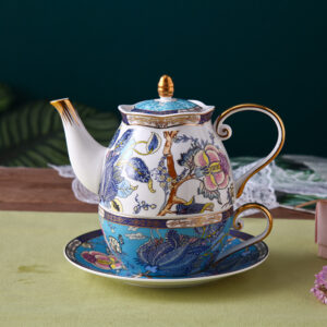 Feicui Tea for One Set Bone China Teapot Set