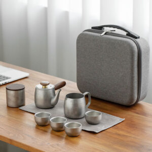 Japanese Travel Tea Set with Case Stainless Steels