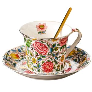 Exquisite Rose Porcelain Cup and Saucer