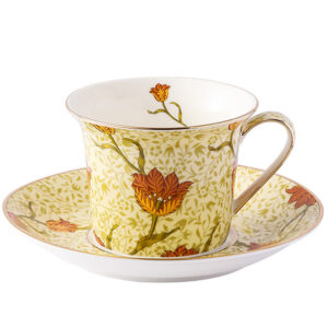 Tulip Tea Cup and Saucer Set Porcelain