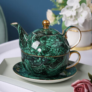 Green Tea for One Set Porcelain Teapot Set