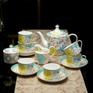 Milan Flower English Tea Set Bone China Teapot Set