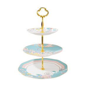 Milan Flower Cupcake Stand Bone China