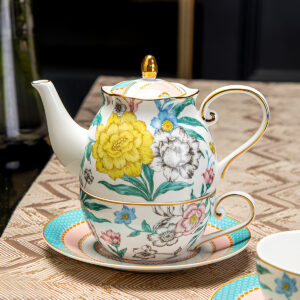 Milan Flower Tea for One Set Bone China