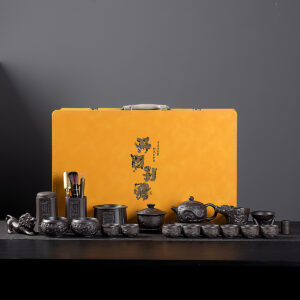 Luxurious Chinese Yixing Dragon Tea Set for Kung Fu Tea