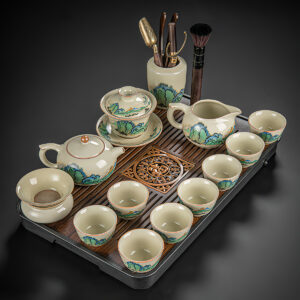 Mountain-range Chinese Gongfu Tea Set Porcelain