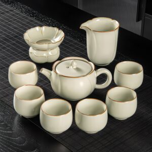 Ru Kiln Chinese Gongfu Tea Set with Teapot